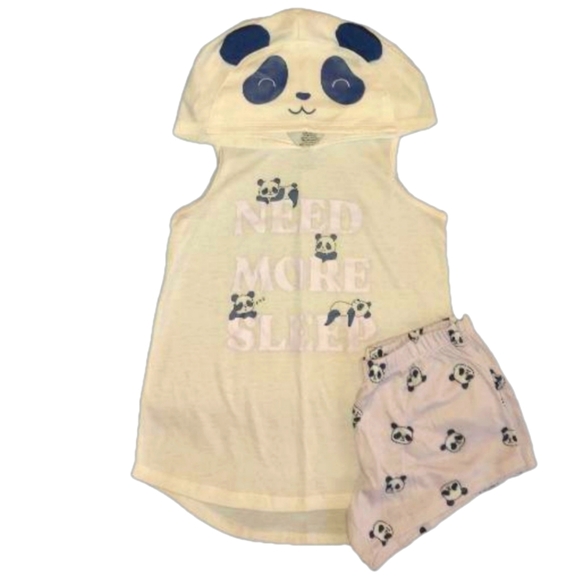 Girls SO 2 Piece Panda Pajamas Size 8 - Picture 1 of 2